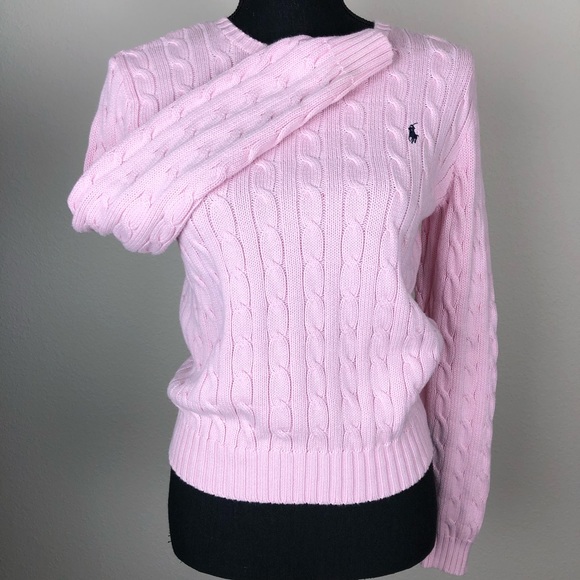 Ralph Lauren Sweaters - Ralph Lauren | Light Pink Cable Knit Sweater